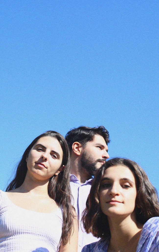 Team trepa on a blue sky