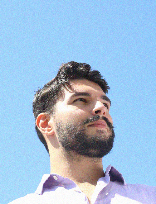 Gabriel on a blue sky