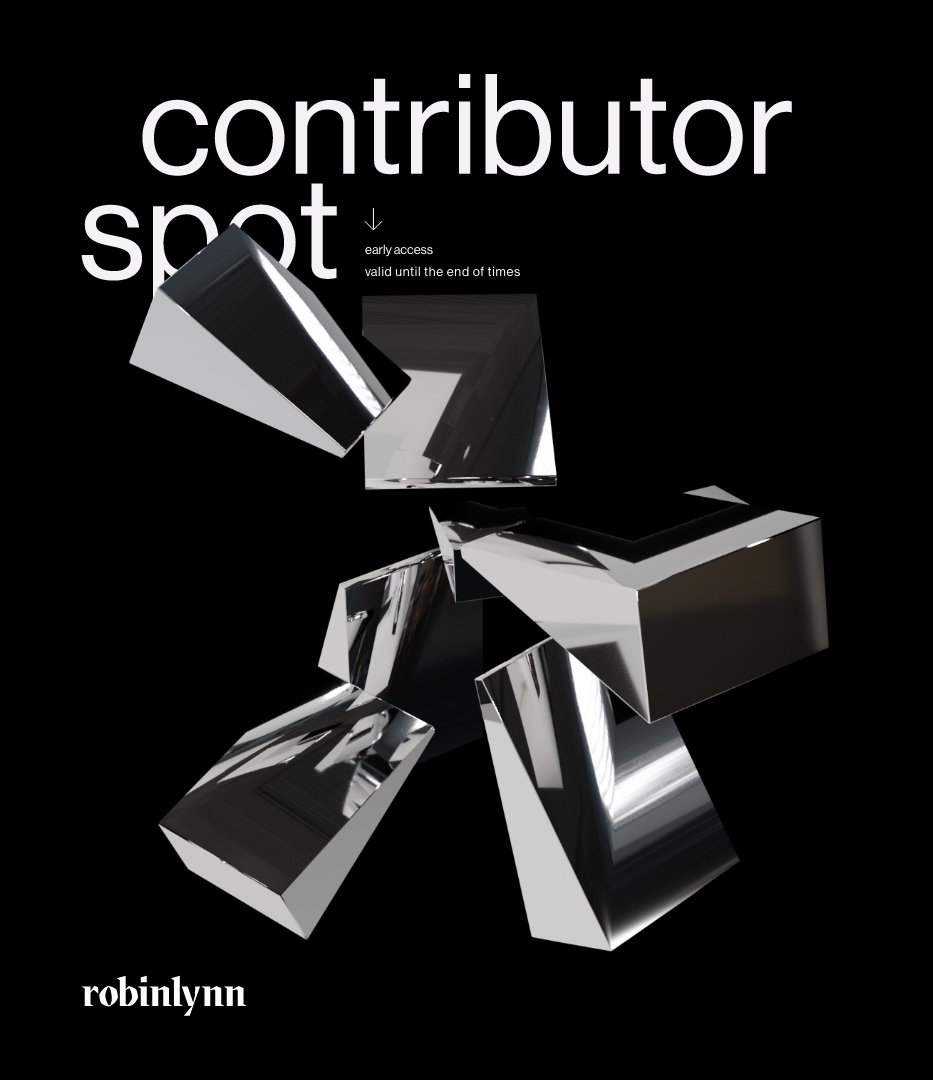 poster with 3d star and text saying contributor spot